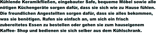 K�hlende Keramikflie�en, eingebauter Safe, bequeme